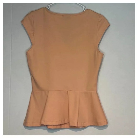 NWT Formal V-neck Taffeta-Wrap Blouse by The LIMITED Coral/Small - Picture 9 of 9